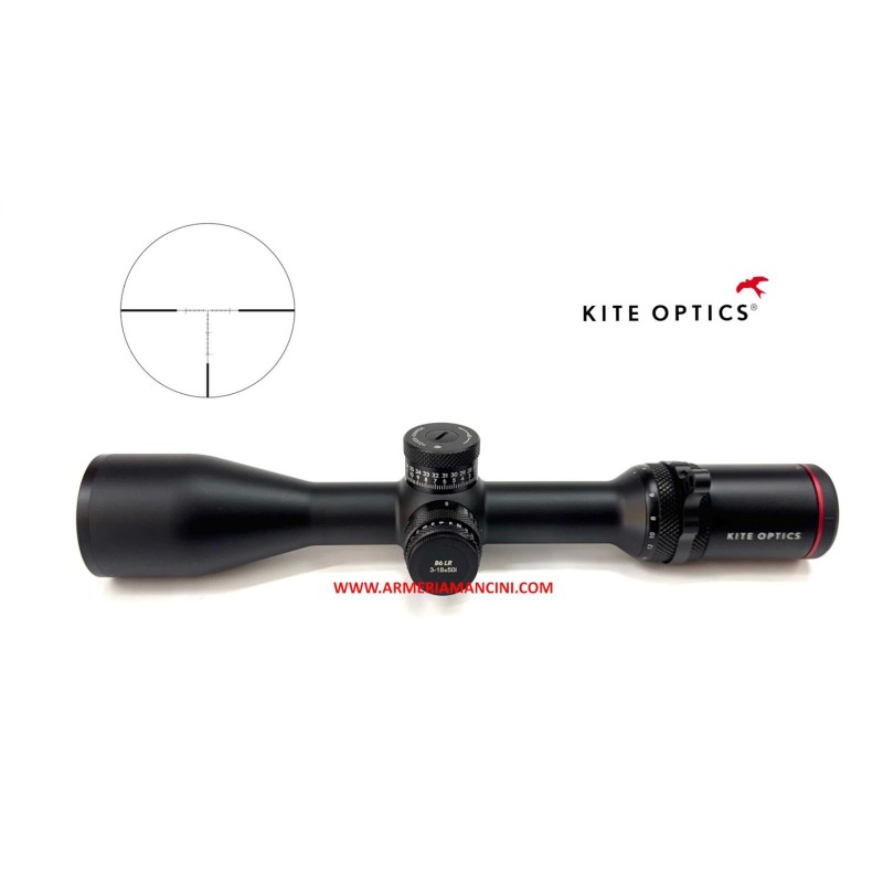 Cannocchiale Kite Optics B6 LR 3-18x50 Reticolo 23i 