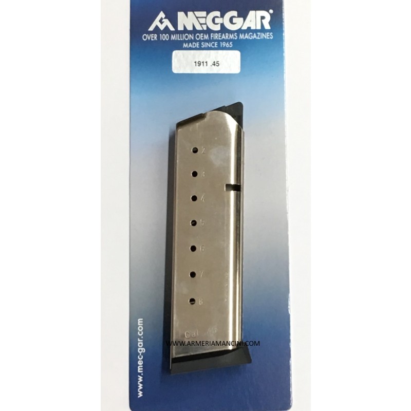 Caricatore Per Pistola Colt 1911 Cal 45 Colpi 8 Cromato