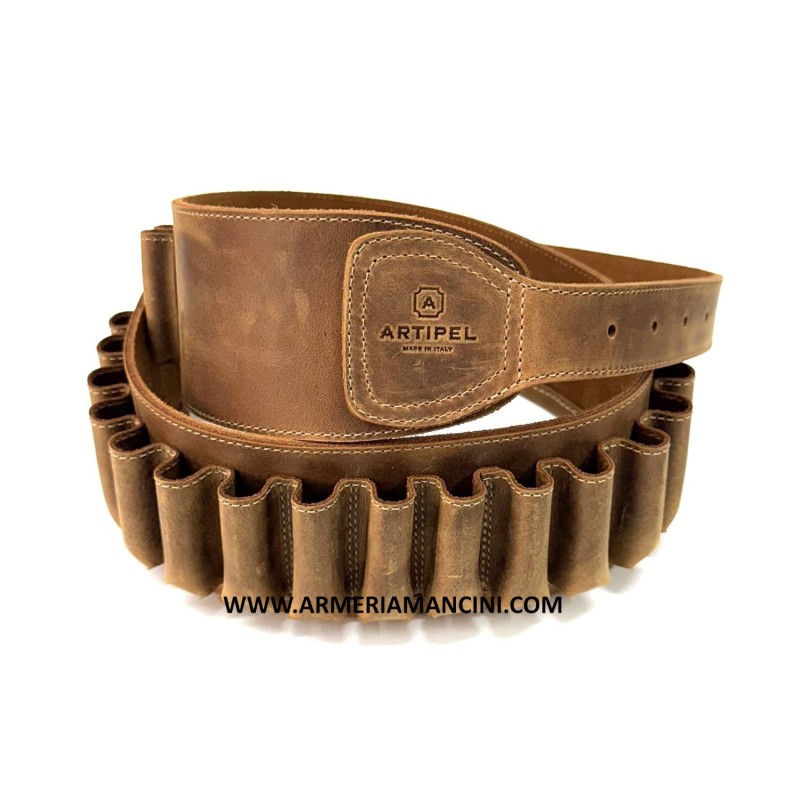 Cartuccera Artipel In Pelle Cal 20 Celle 30 