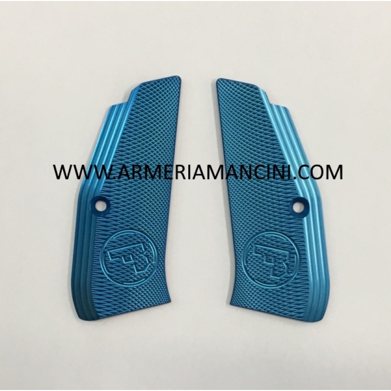 Guancette In Alluminio Blu Zigrinate Cz 75 Sp-01