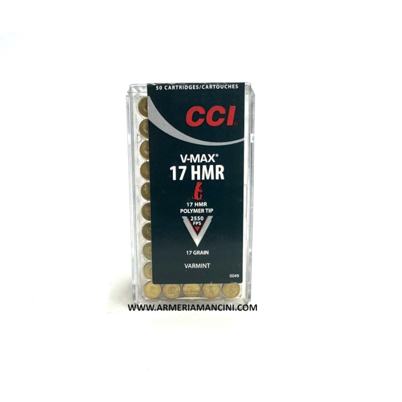 Munizioni Cci Cal 17 Hmr Gr 17 V-max