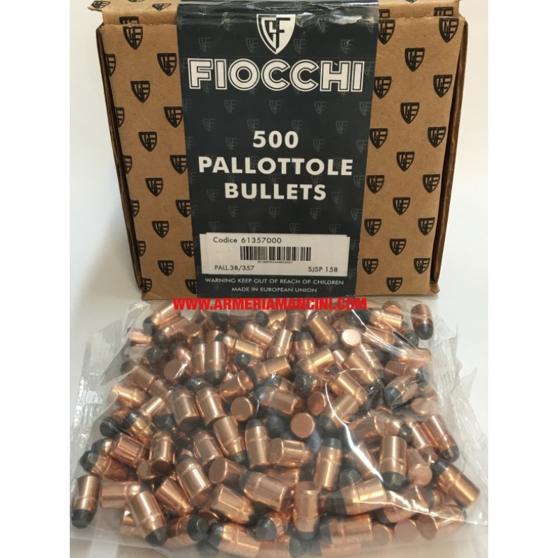 Palle Fiocchi Da Pistola Cal 38/357 Gr 158 Sjsp