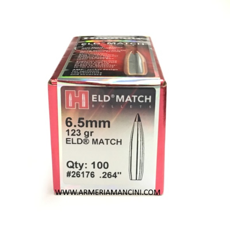 Palle Hornady Eld Match Cal 6,5 Gr 123