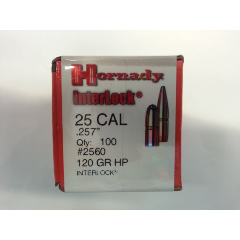 Palle Hornady Interlock Cal 25 Gr 120 Hp