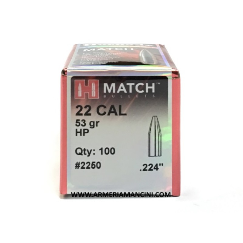 Palle Hornady Match Hp Cal 22 Gr 53
