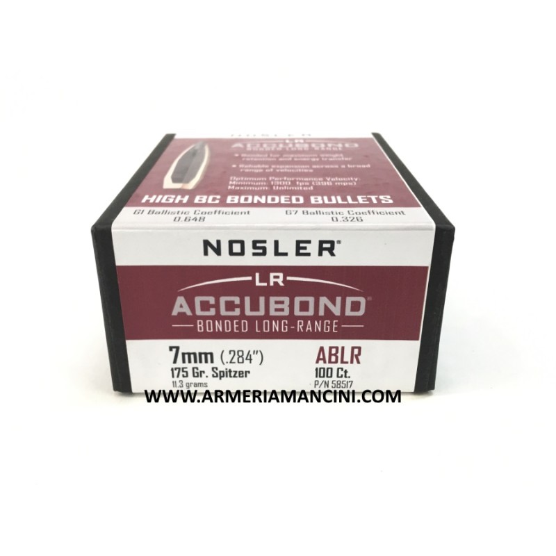 Palle Nosler Accubond Long Range Cal 7 Mm Gr 175 Spitzer