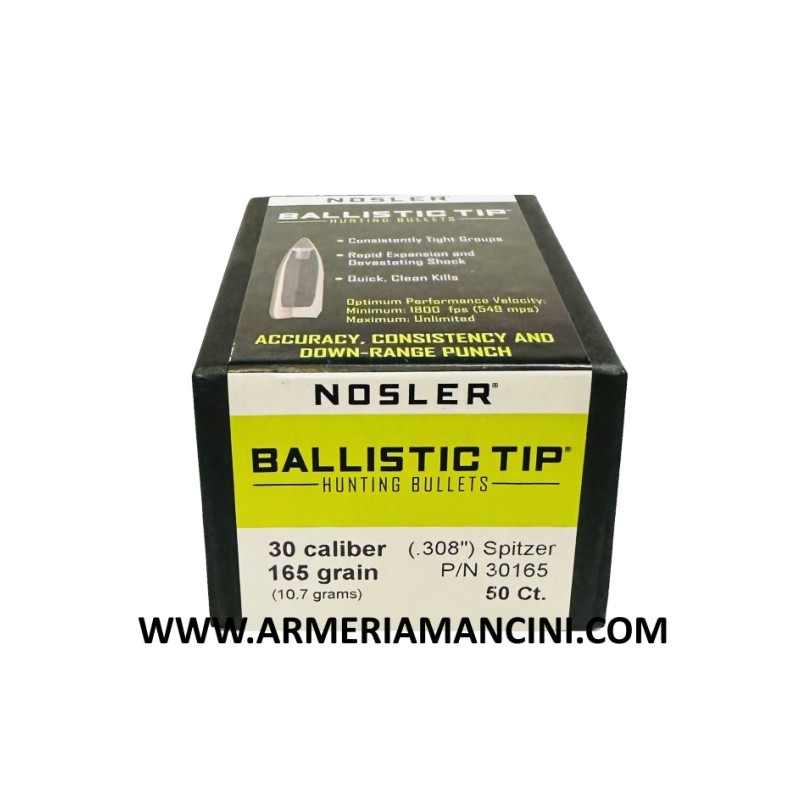Palle Nosler Ballistic Tip Cal 30 Gr 165