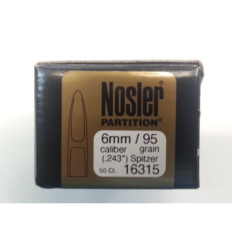 Palle Nosler Partition Cal 6 Mm Gr 95