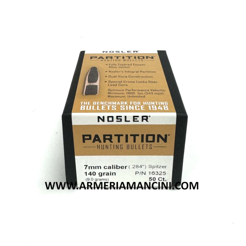 Palle Nosler Partition Cal 7 Mm Gr 140