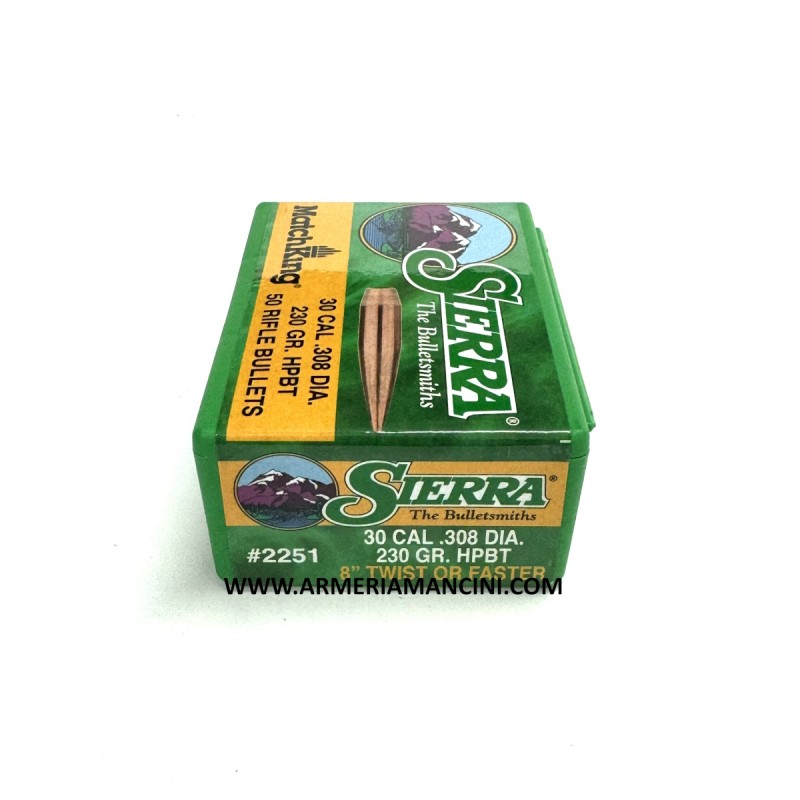 Palle Sierra Matchking Cal 30 Gr 230 Hpbt