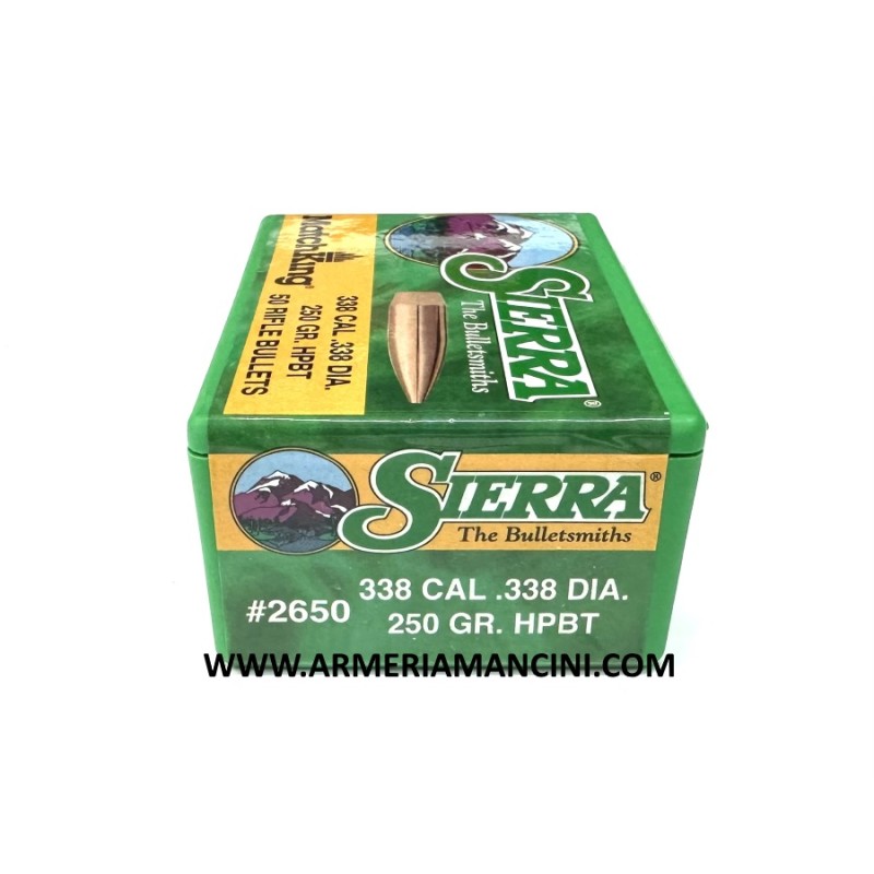 Palle Sierra Matchking Cal 338 Gr 250 Hpbt