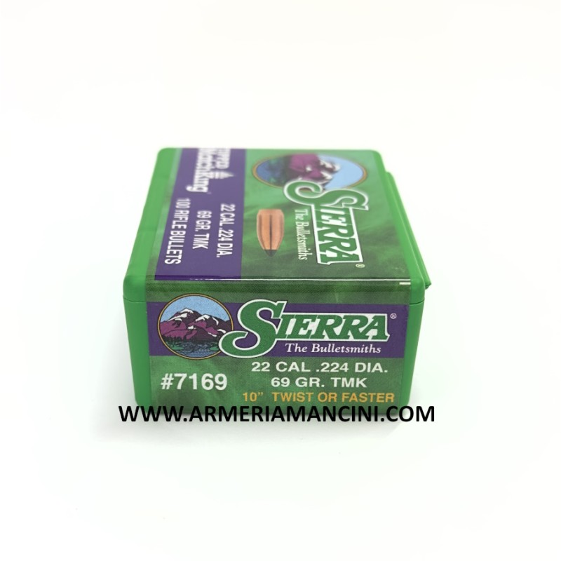 Palle Sierra Tipped Matchking Cal 22 Gr 69 Tmk