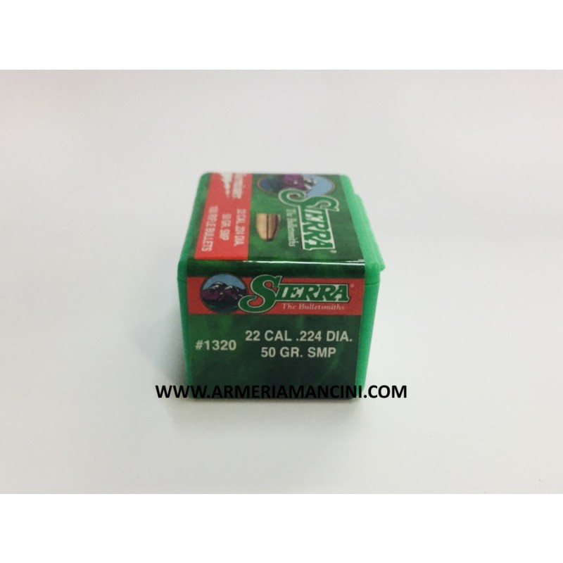 Palle Sierra Varminter Cal 22 Gr 50 Semi Point