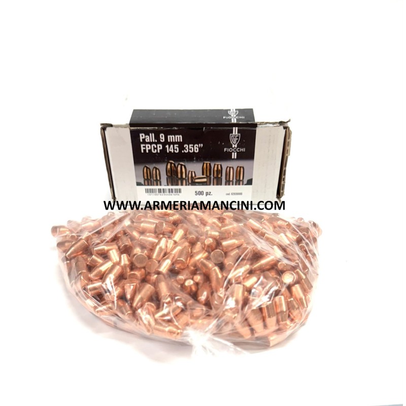 Palle Fiocchi Da Pistola Cal 9mm Gr 145 Fpcp