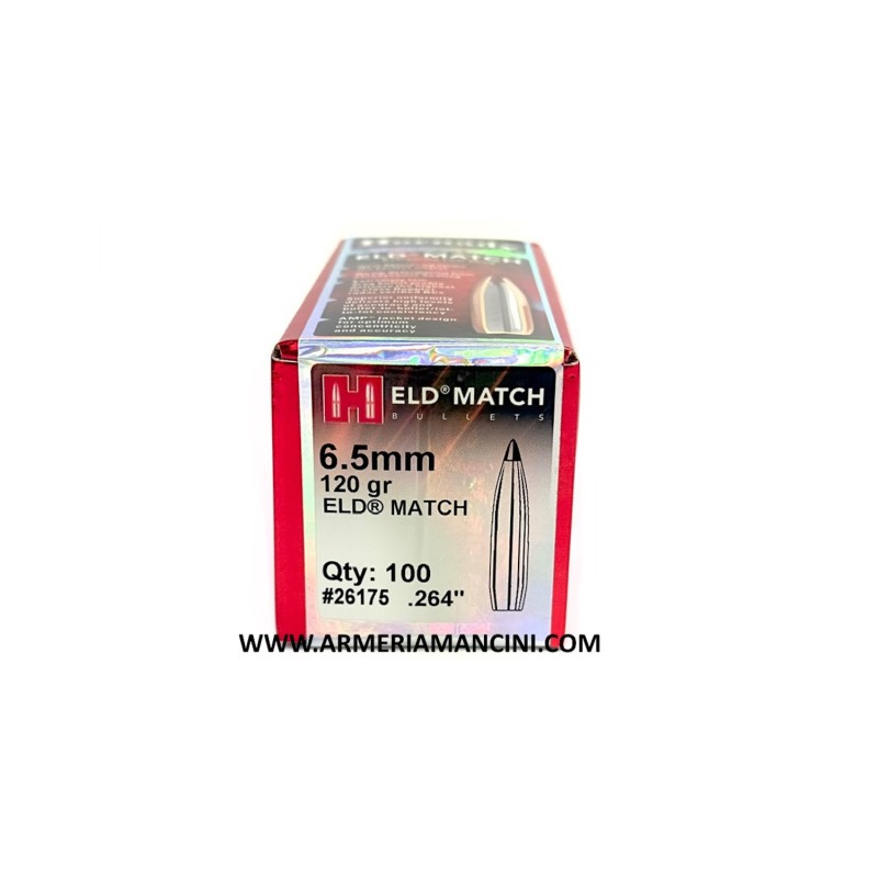Palle Hornady Eld Match Cal 6,5 Gr 120
