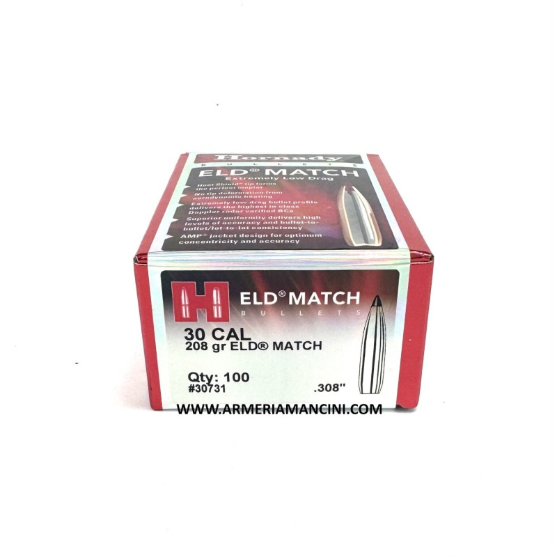 Palle Hornady Eld Match Cal 30 Gr 208
