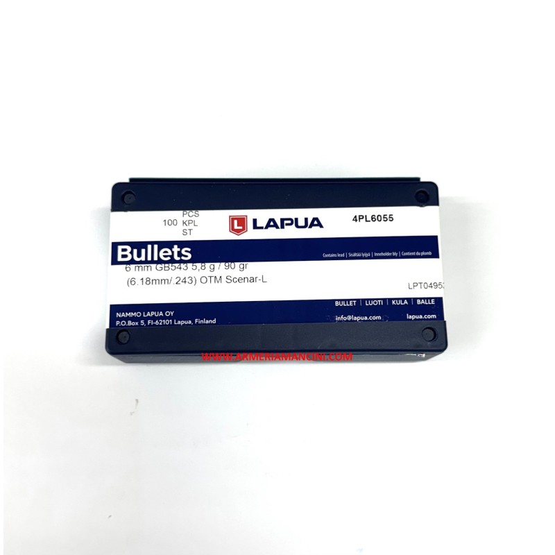 Palle Lapua Scenar-l Cal 6 Mm Gr 90 Otm