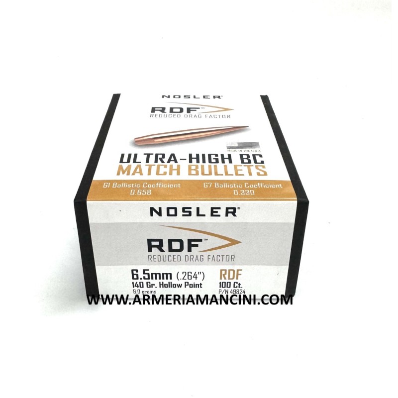 Palle Nosler Rdf Cal 6,5 Gr 140 Hpbt