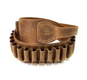 Cartuccera Artipel In Pelle Cal 20 Celle 30 