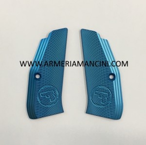 Guancette In Alluminio Blu Zigrinate Cz 75 Sp-01