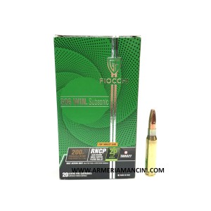 Munizioni Fiocchi Cal 308 Win Gr 200 Rncp Subsonic