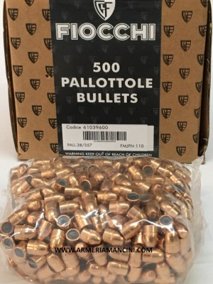 Palle Fiocchi Da Pistola Cal 38/357 Gr 110 Fmjfn