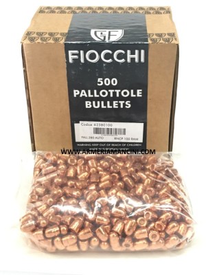 Palle Fiocchi Da Pistola Cal 380 Auto Gr 100 Rncp (9 Corto)