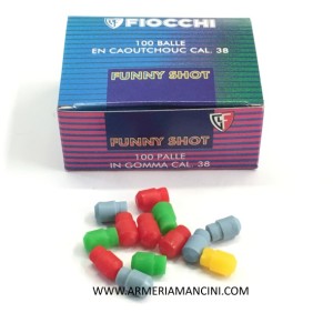 Palle Fiocchi In Gomma Funny Shot Cal 38