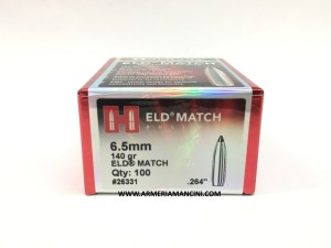 Palle Hornady Eld Match Cal 6,5 Gr 140