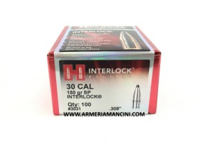 Palle Hornady Interlock Cal 30 Gr 150 Sp
