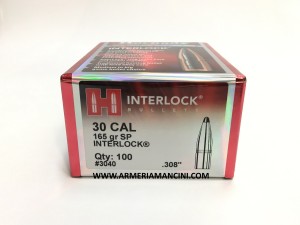 Palle Hornady Interlock Cal 30 Gr 165 Sp