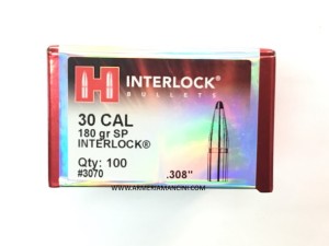 Palle Hornady Interlock Cal 30 Gr 180  Sp