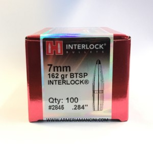 Palle Hornady Interlock Cal 7 Mm Gr 162 Btsp