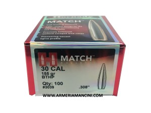Palle Hornady Match Bthp Cal 30 Gr 155