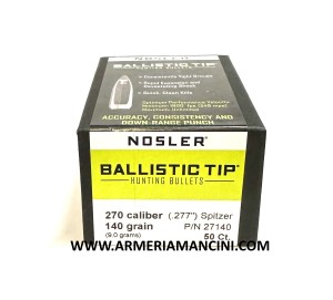 Palle Nosler Ballistic Tip Cal 270 Gr 140