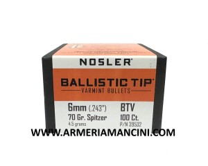 Palle Nosler Ballistic Tip Cal 6 Mm Gr 70