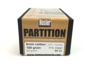 Palle Nosler Partition Cal 6 Mm Gr 100