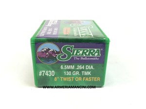 Palle Sierra Tipped Matchking Cal 6,5 Gr 130 Tmk