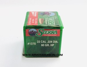 Palle Sierra Varminter Cal 22 Gr 60 Hp