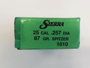 Palle Sierra Varminter Cal 25 Gr 87 Spitzer