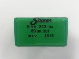 Palle Sierra Varminter Cal 6 Mm Gr 80 Sbt