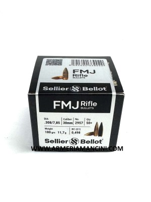 Palle S&b Cal 30 Gr 180 Fmj
