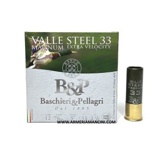 Cartucce B&p Valle Steel Magnum Cal 12 Gr 33