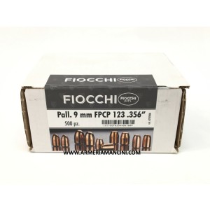 Palle Fiocchi Da Pistola Cal 9mm Gr 123 Fpcp