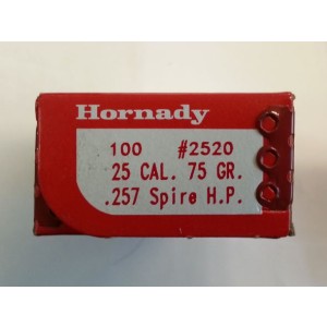 Palle Hornady Cal 25 Gr 75 Spire H.p.