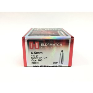 Palle Hornady Eld Match Cal 6,5 Gr 140