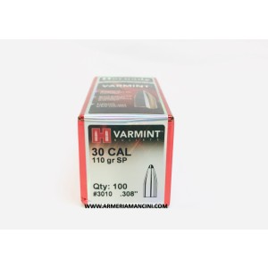 Palle Hornady Varmint Cal 30 Gr 110 Sp