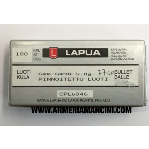 Palle Lapua Pinnoitettu Luoti Cal 6 Mm Gr 77