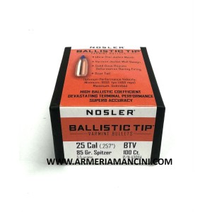 Palle Nosler Ballistic Tip Cal 25 Gr 85