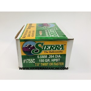 Palle Sierra Matchking Cal 6,5 Gr 150 Hpbt Conf. Da 500